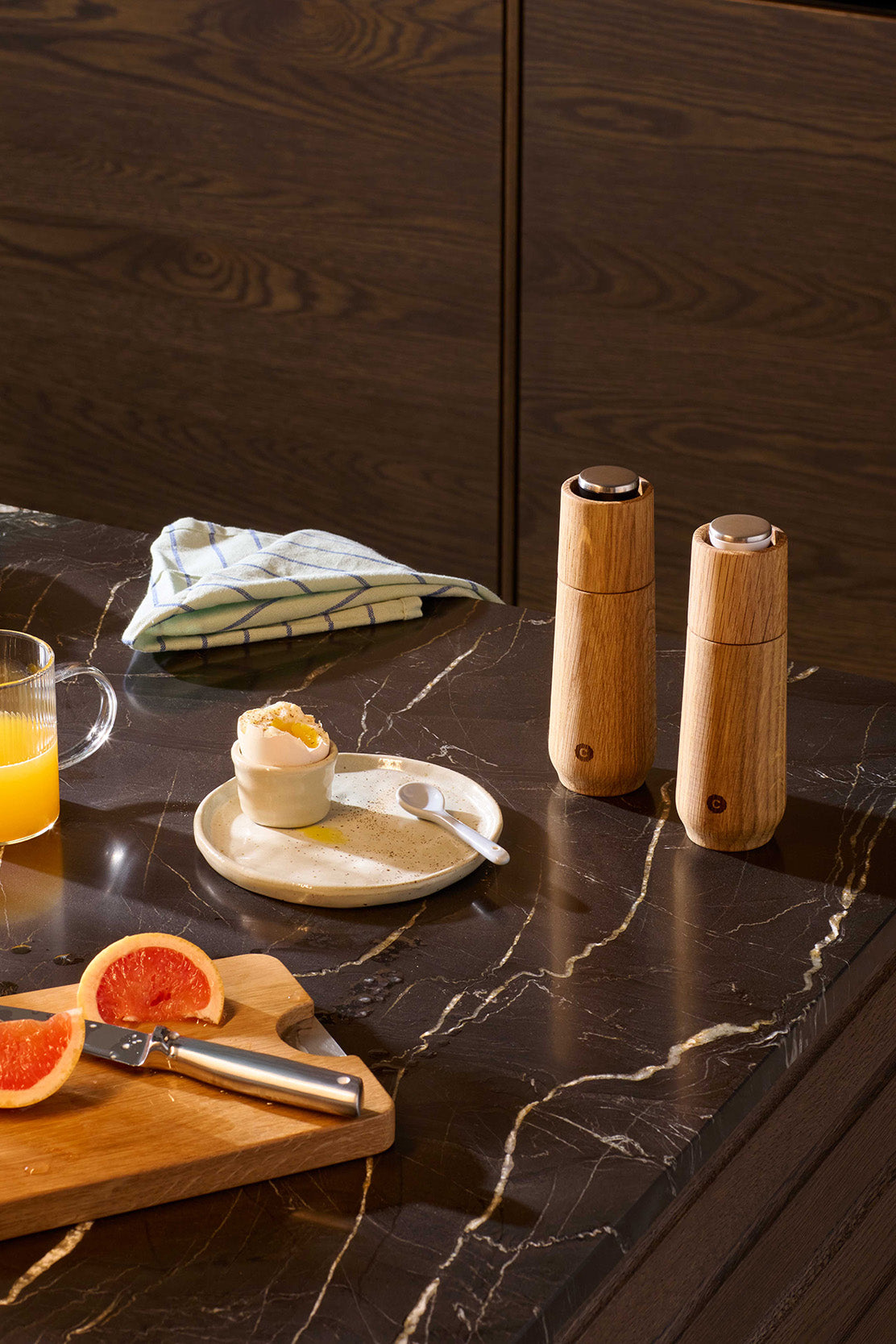Champagne set, oak 17cm
